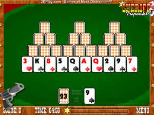 Игра Пасьянс Шериф (Sheriff Tripeaks) — играть онлайн бесплатно (изображение №5)