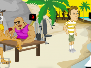 Игра Слабак в Пляжной Качалке (Douchebag - Beach Club) — играть онлайн бесплатно (изображение №2)
