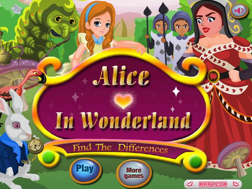 Алиса найди открой. Алиса в стране отличий игра. Играть в игру Алиса в стране чудес. Алиса в стране чудес игра кафе.
