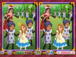 Игра Алиса в Стране Чудес: Найди Отличия (Find The Differences Alice in Wonderland) — играть онлайн бесплатно (изображение №2)