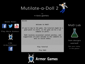 Игра Изувечь Куклу 2 (Mutilate a Doll 2 / MaD2) — играть онлайн бесплатно (изображение №2)