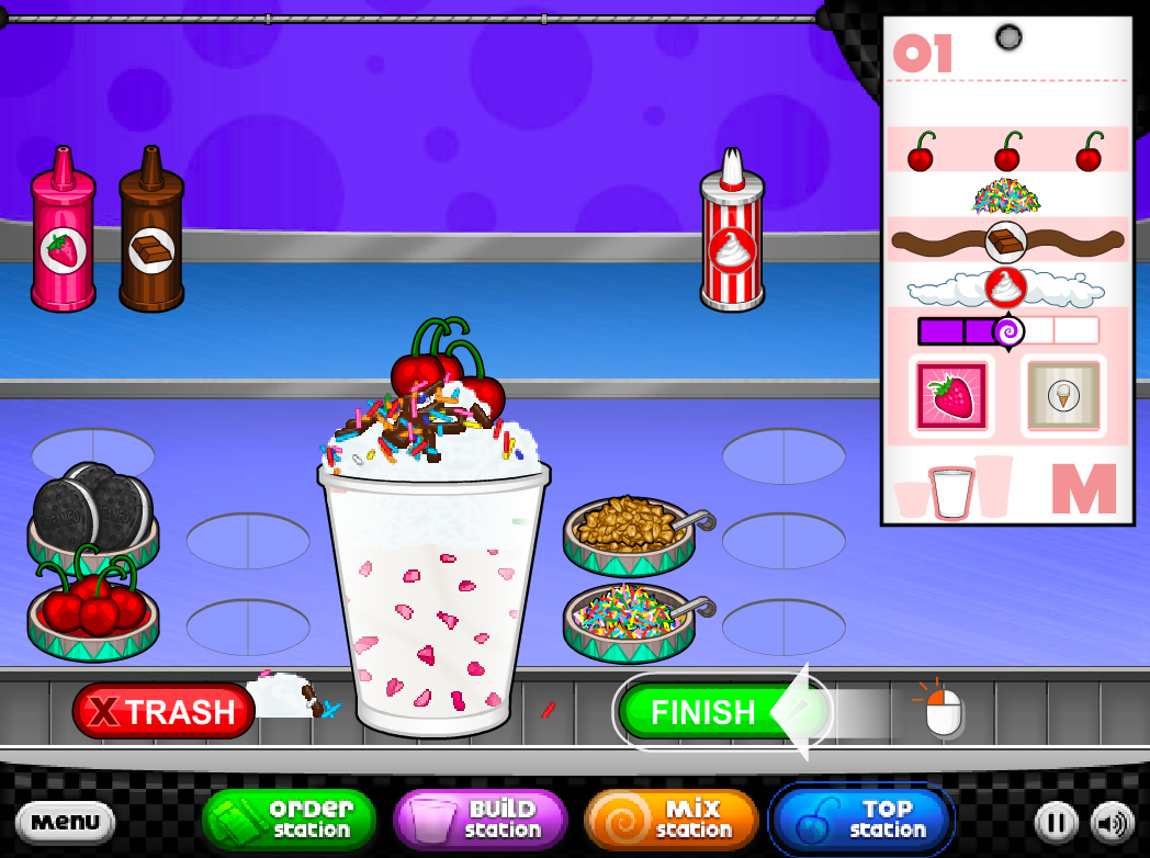 Игра Папа Луи: Кафе-мороженое (Papa's Freezeria) - играть онлайн беспл...