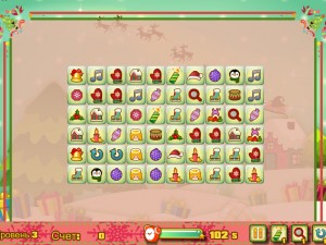 Игра Новогодний Маджонг: Соедини Пары (Christmas Mahjong Connect Pairs) — играть онлайн бесплатно (изображение №3)