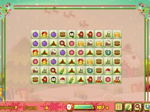 Игра Новогодний Маджонг: Соедини Пары (Christmas Mahjong Connect Pairs) — играть онлайн бесплатно (изображение №4)