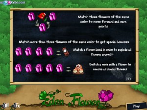 Игра Цветы Эдема: Три в Ряд (Eden Flowers) — играть онлайн бесплатно (изображение №2)