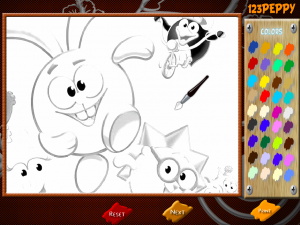 Игра Смешарики: Раскраска (Gogoriki: Coloring Page) — играть онлайн бесплатно (изображение №2)