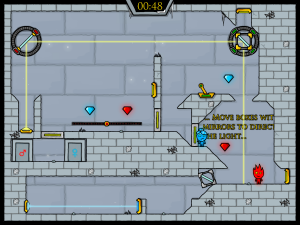 Игра Огонь и Вода 3: В Ледяном Храме (Fireboy and Watergirl 3: In The Ice Temple) — играть онлайн бесплатно (изображение №2)