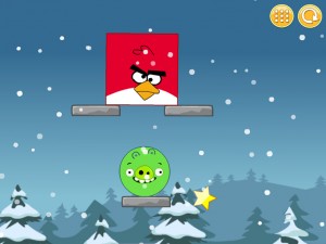 Игра Злые Птицы: Сбрось Зеленых Свиней (Angry Birds: Throw Green Pigs) — играть онлайн бесплатно (изображение №2)