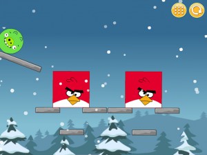 Игра Злые Птицы: Сбрось Зеленых Свиней (Angry Birds: Throw Green Pigs) — играть онлайн бесплатно (изображение №4)