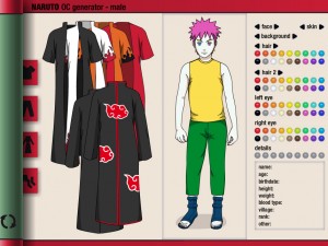 Игра Создатель Персонажей Наруто (Naruto Character Maker) — играть онлайн бесплатно (изображение №3)