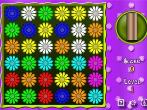 Игра Цветочная Головоломка: Три в Ряд (Flower Action Puzzle) — играть онлайн бесплатно (изображение №2)