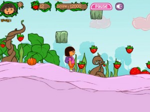 Игра Даша в Клубничном Мире (Dora Strawberry World) — играть онлайн бесплатно (изображение №3)