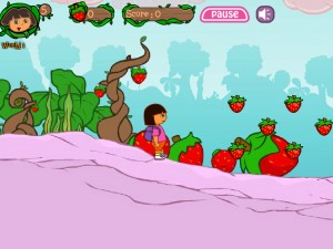 Игра Даша в Клубничном Мире (Dora Strawberry World) — играть онлайн бесплатно (изображение №5)