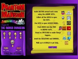 Игра Призрачный Особняк Глава 6: Подземелье Индиго (Phantom Mansion Chapter 6: The Indigo Dungeon) — играть онлайн бесплатно (изображение №2)