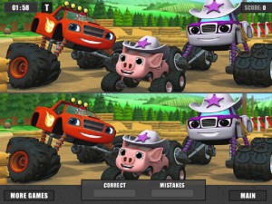 Игра Вспыш и чудо-машинки найди отличия (Blaze and the monster machines Differences) — играть онлайн бесплатно (изображение №3)
