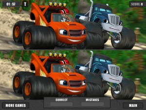 Игра Вспыш и чудо-машинки найди отличия (Blaze and the monster machines Differences) — играть онлайн бесплатно (изображение №4)