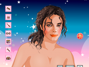 Игра Майкл Джексон Макияж (Michael Jackson Make Up) — играть онлайн бесплатно (изображение №3)
