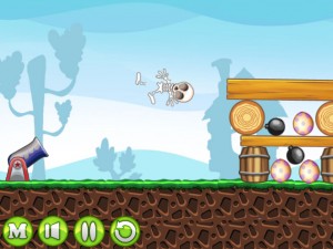 Игра Летающий Скелет  (Skeleton Launcher) — играть онлайн бесплатно (изображение №3)