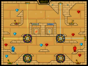 Игра Огонь и Вода 2: В Храме Света (Fireboy and Watergirl in The Light Temple) — играть онлайн бесплатно (изображение №4)