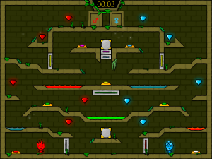 Игра Огонь и Вода 5: Пять элементов (Fireboy and Watergirl 5 Elements) — играть онлайн бесплатно (изображение №4)