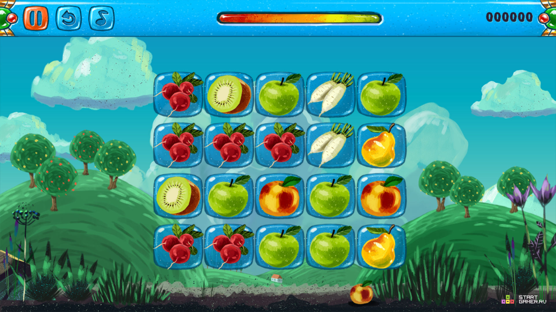 Игру где фрукты собирают фрукты. Fruit connect.