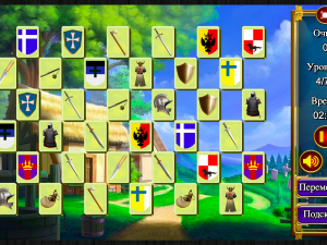 Игра Маджонг: Короли и Рыцари (Mahjong: Kings and Knights) — играть онлайн бесплатно (изображение №2)