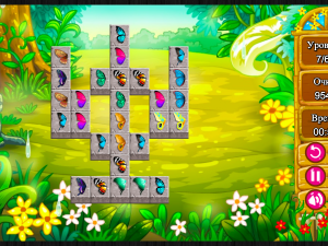 Игра Бабочка Куодай: Маджонг Коннект (Butterfly Kyodai Mahjong Connect) — играть онлайн бесплатно (изображение №3)