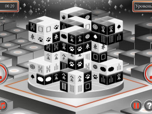 Игра Маджонг Черное и Белое 3D (Black and White Dimensions) — играть онлайн бесплатно (изображение №3)