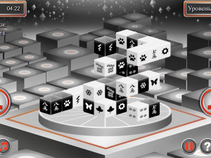 Игра Маджонг Черное и Белое 3D (Black and White Dimensions) — играть онлайн бесплатно (изображение №6)