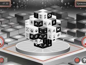 Игра Маджонг Черное и Белое 3D (Black and White Dimensions) — играть онлайн бесплатно (изображение №7)