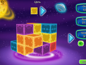 Игра Маджонг 3D: Космические кубики (Space Cubes) — играть онлайн бесплатно (изображение №3)