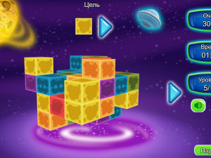 Игра Маджонг 3D: Космические кубики (Space Cubes) — играть онлайн бесплатно (изображение №5)