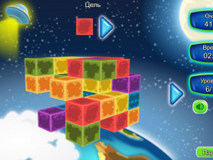 Игра Маджонг 3D: Космические кубики (Space Cubes) — играть онлайн бесплатно (изображение №6)