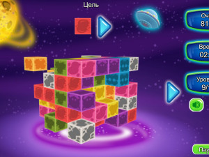 Игра Маджонг 3D: Космические кубики (Space Cubes) — играть онлайн бесплатно (изображение №11)