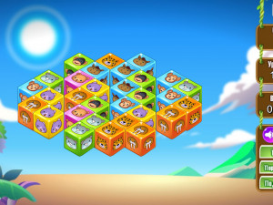 Игра Маджонг 3D: Кубики Зоопарк (Cube Zoobies) — играть онлайн бесплатно (изображение №2)