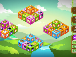 Игра Маджонг 3D: Кубики Зоопарк (Cube Zoobies) — играть онлайн бесплатно (изображение №5)