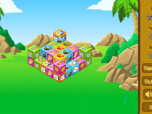 Игра Маджонг 3D: Кубики с Животными (Animal Cubes) — играть онлайн бесплатно (изображение №7)