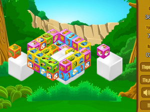 Игра Маджонг 3D: Кубики с Животными (Animal Cubes) — играть онлайн бесплатно (изображение №5)