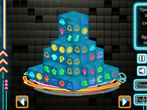 Игра Неоновый Маджонг 3D (NeonJong 3D) — играть онлайн бесплатно (изображение №4)