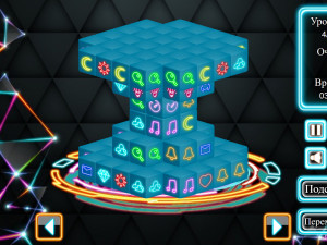 Игра Неоновый Маджонг 3D (NeonJong 3D) — играть онлайн бесплатно (изображение №5)