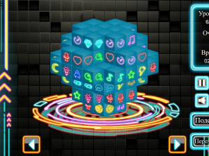 Игра Неоновый Маджонг 3D (NeonJong 3D) — играть онлайн бесплатно (изображение №7)