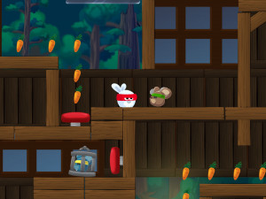 Игра Кролик Самурай: Ниндзя Шарик (Rabbit Samurai) — играть онлайн бесплатно (изображение №9)