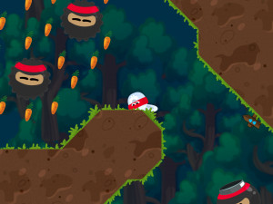 Игра Кролик Самурай: Ниндзя Шарик (Rabbit Samurai) — играть онлайн бесплатно (изображение №4)