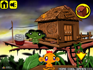 Игра Счастливая Обезьянка 52 (Monkey GO Happy 52) — играть онлайн бесплатно (изображение №5)