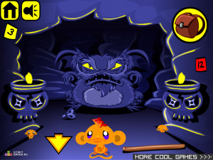 Игра Счастливая Обезьянка 55 (Monkey GO Happy 55) — играть онлайн бесплатно (изображение №5)