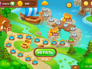 Игра Сокровища Лиса: Три-в-ряд (Treasures Of The Fox) — играть онлайн бесплатно (изображение №7)