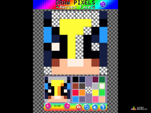 Игра Рисуй по Клеточкам: Лица Супергероев (Draw Pixels Heroes Face) — играть онлайн бесплатно (изображение №3)