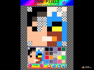 Игра Рисуй по Клеточкам: Лица Супергероев (Draw Pixels Heroes Face) — играть онлайн бесплатно (изображение №4)