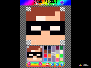 Игра Рисуй по Клеточкам: Лица Супергероев (Draw Pixels Heroes Face) — играть онлайн бесплатно (изображение №6)
