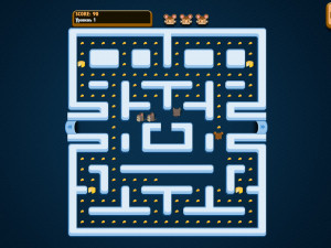 Игра Пакман: Кошки-Мышки (Pac-Rat) — играть онлайн бесплатно (изображение №2)